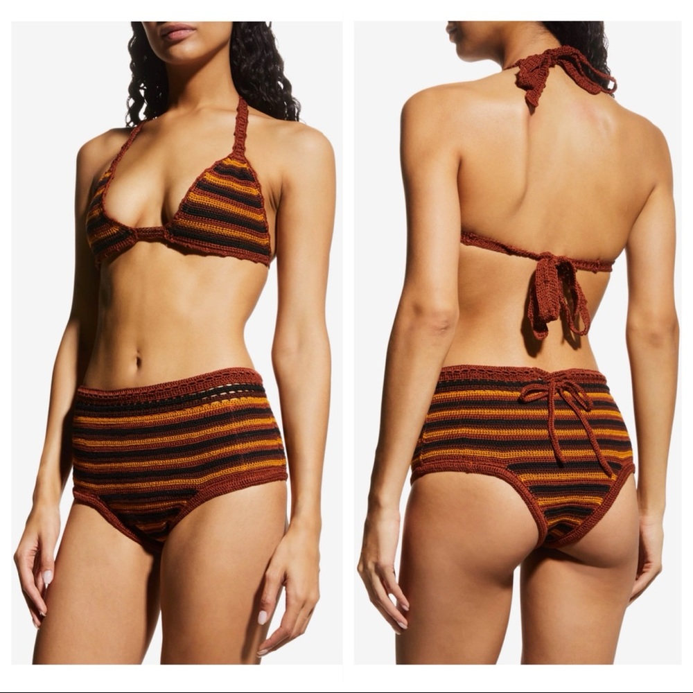 Carolina K crochet swim two piece bikini size small - Picture 3 of 13